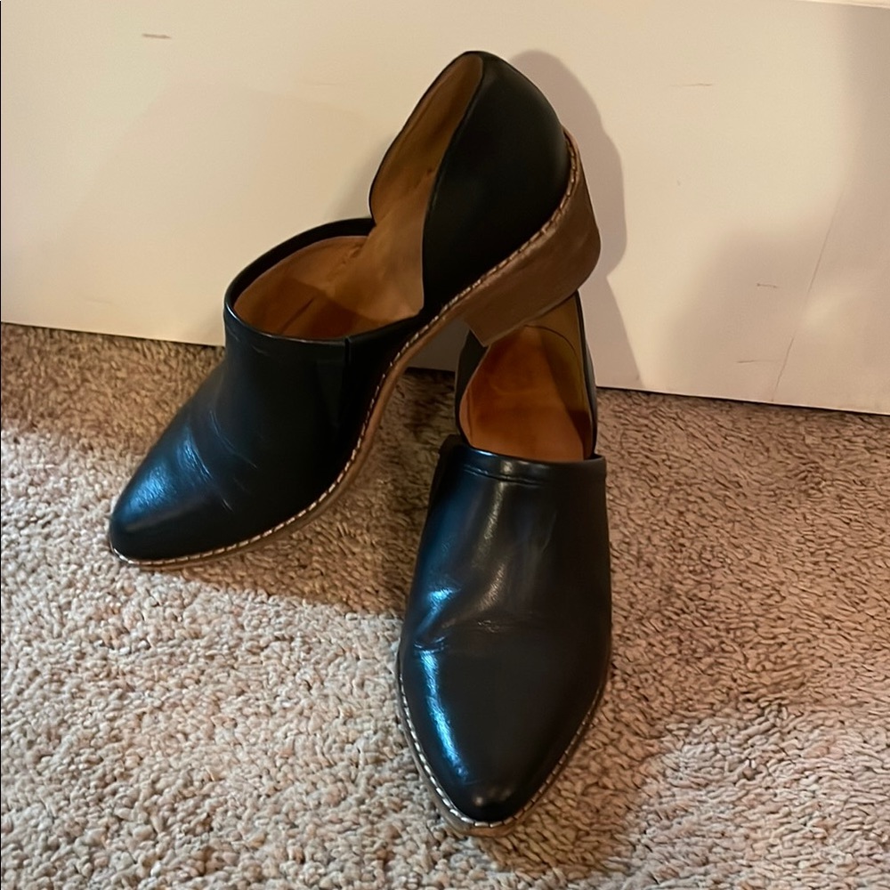 Madewell Black leather booties, size 8